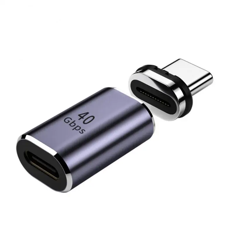 

Быстрая зарядка 100 Вт, магнитный конвертер Usb C в Type C из алюминиевого сплава, Офисные аксессуары, 8k @ 60 Гц, 40 Гбит/с