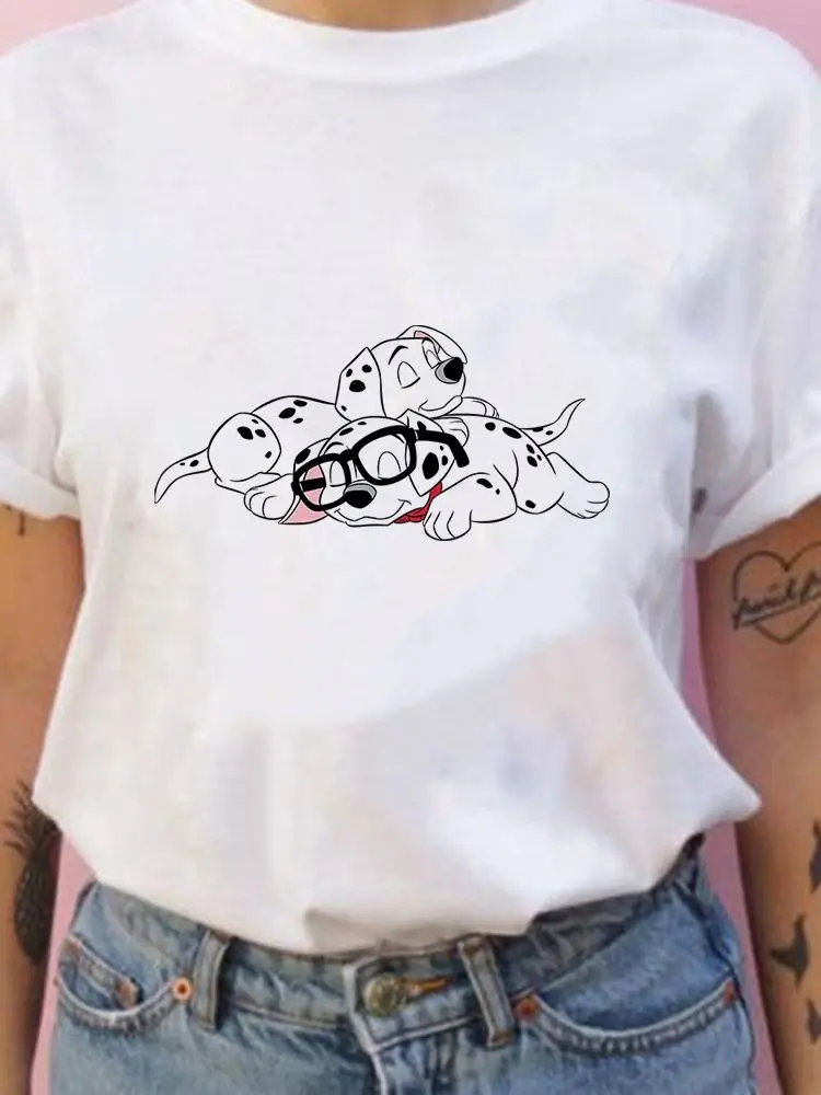 

Disney Women Summer T-Shirt 101Dalmatians Cute Popular Tshirt Modern New Products All-Match Leisure Print T Shirt Comfortable