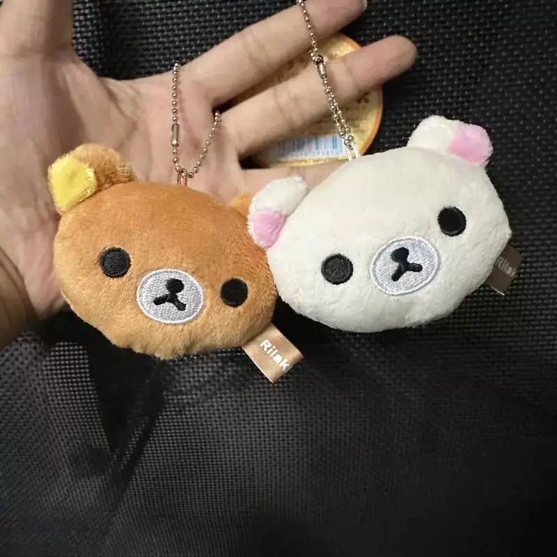 Rilakkuma Korilakkuma голова медведя плюшевый брелок для ключей шариковая цепочка Kawaii