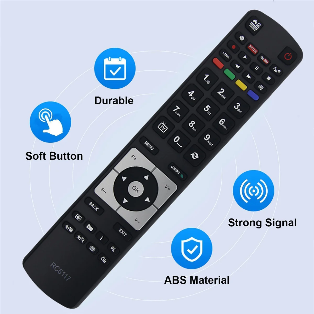 

Replace RC5117 Remote Control for Hitachi TV 50HYT62UH Bush DLED32265HDCNTD