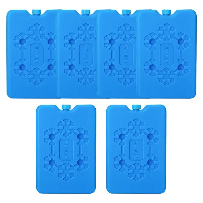 6pcs Long Lasting Reusable Ice Packs For Coolers Small Dry I