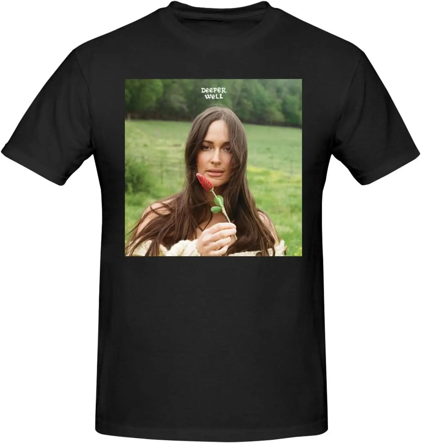 Мужская хлопковая футболка с коротким рукавом и круглым вырезом