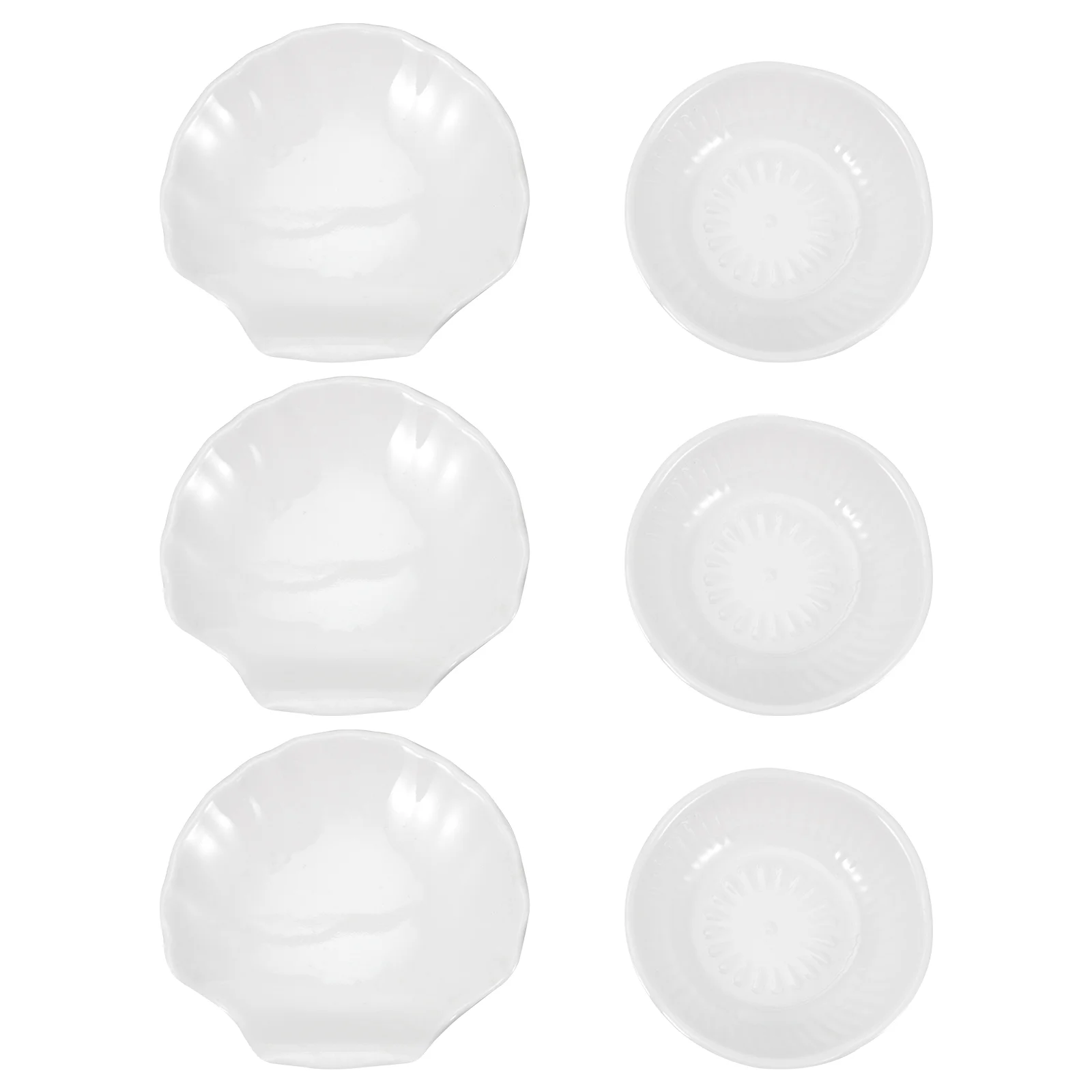 

6pcs Sauce Dishes Melamine Seasoning Dish Small Saucer Appetizer Plate Western Salad Tableware Dipping Bowls