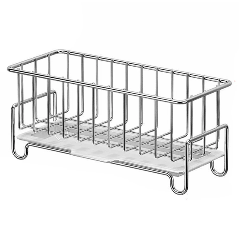 

Сушилка для кухонной раковины из нержавеющей стали, органайзер для хранения губки, сушилка для мыла, полка, кухонный Органайзер