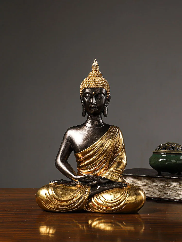 

Домашний декор, статуя, украшение для комнаты, настольное украшение, статуэтка из смолы, аксессуары для украшения дома, Будда с сиденьем из и...