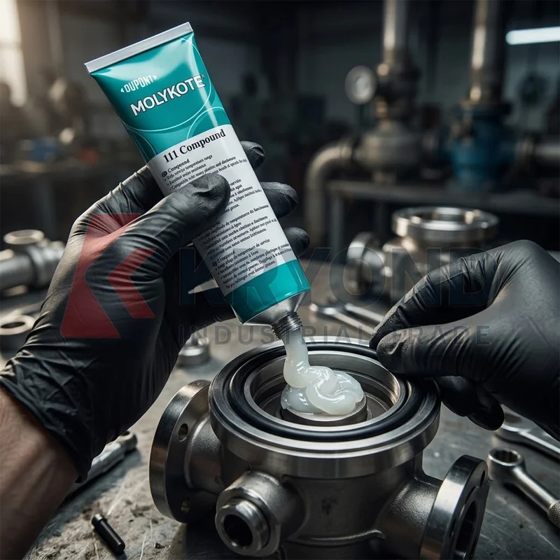 Фото Смазка MOLYKOTE 111 Compound 55, силиконовая, водостойкая, высокотемпературная, диэлектрическая, для клапанов, вакуумных уплотнительных колец, механических соединений, 150 г №4