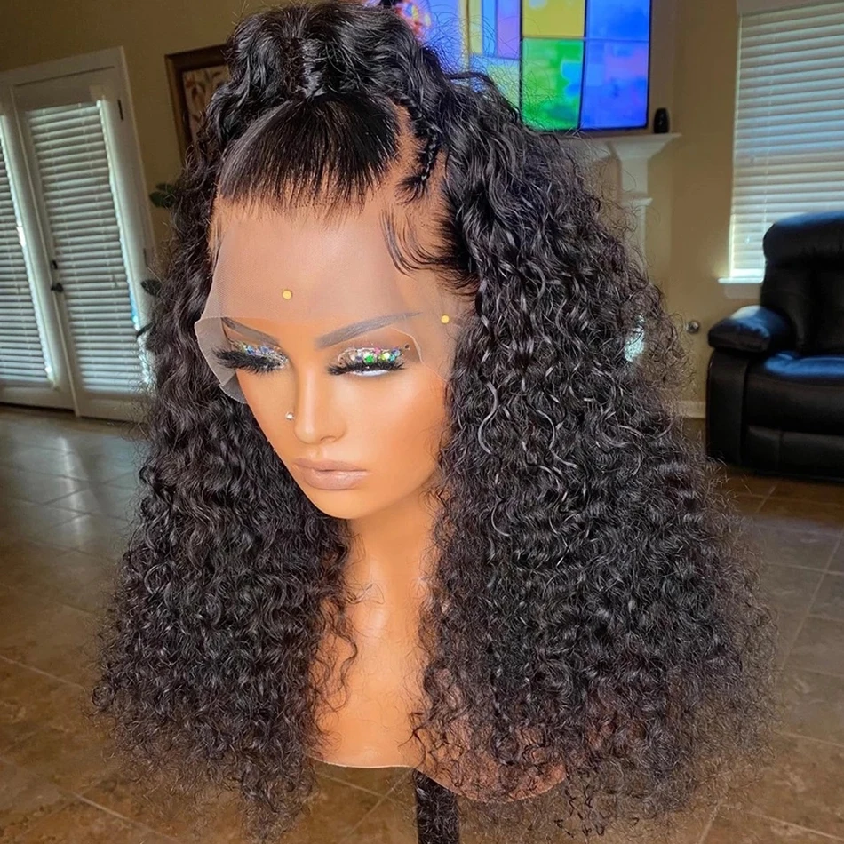 

Парик из натуральных человеческих волос, 13 х4, с глубокой волной