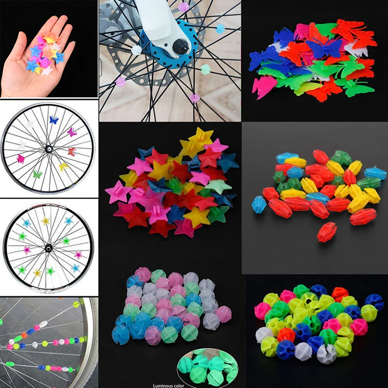 

25/36Pcs Colorful Safety Kids Clip Bike Accessories Decoration Bead Spoke Beads