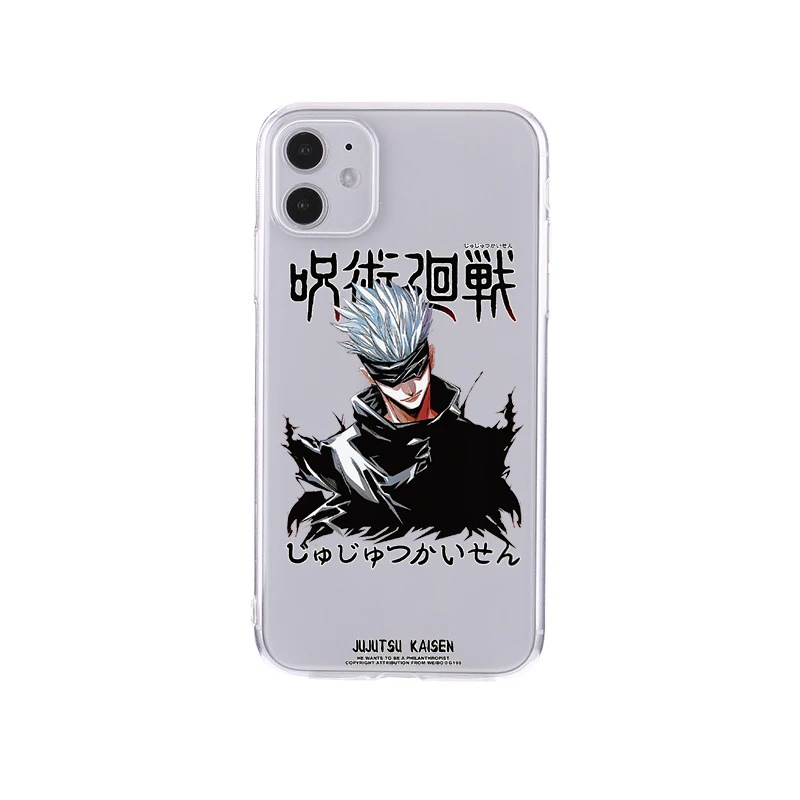 

Anime Jujutsu Kaisen Gojo Satoru Phone Case For iphone 11 12 13 Mini Pro Max XS X XR 7 8 5 6 plus Soft Shockproof Cases Cover