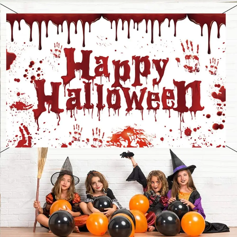 

Trick Or Treat Happy Halloween Banner Horror Theme Scary Atmosphere Halloween Flag Halloween Background Polyester cloth Bar