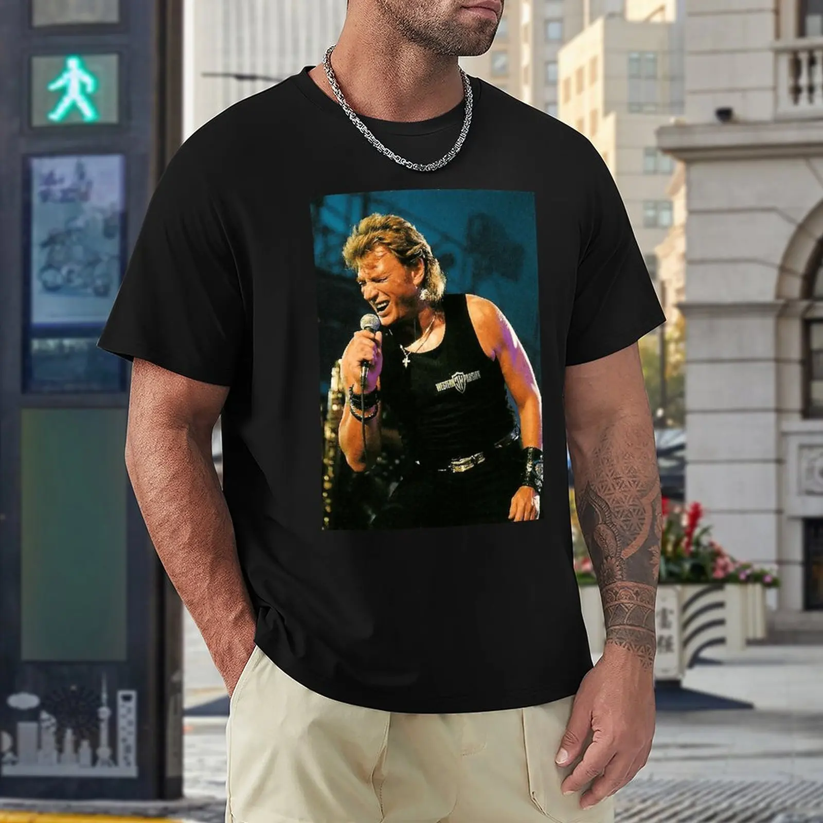 

Johnny And Hallyday Mort Premium Tshirt High Quality Activity Competition USA Size