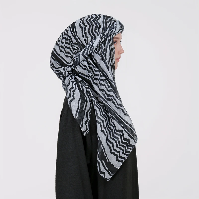 Женский элегантный пастельный хлопковый льняной шарф из Балийской Марли