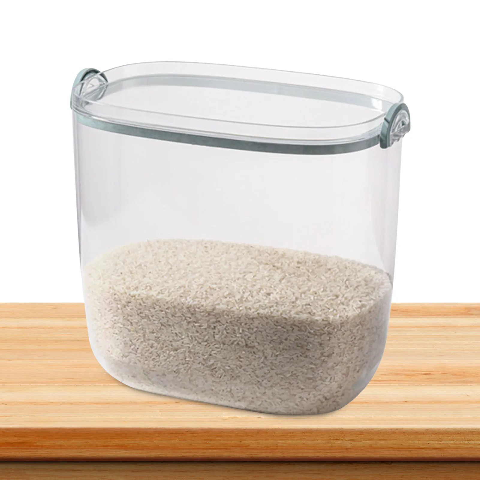 

Transparent Rice Storage Box Dry Food Storage Container With Lids Moisture-Proof Household Cereal Dispenser Bucket