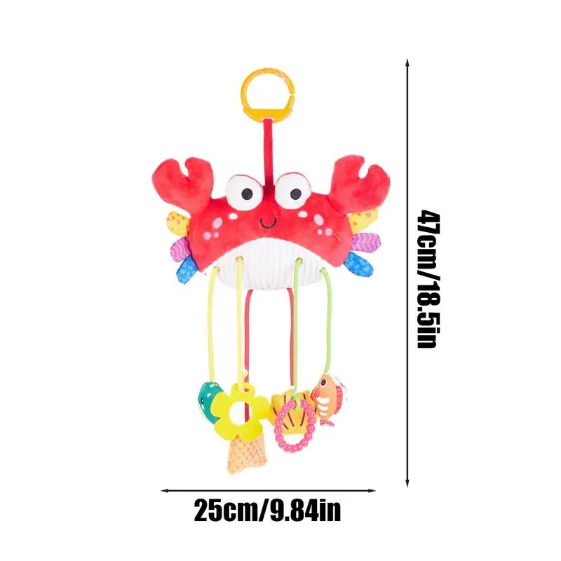 Игрушка на веревке мягкая плюшевая игрушка в форме краба сенсорная развивающая