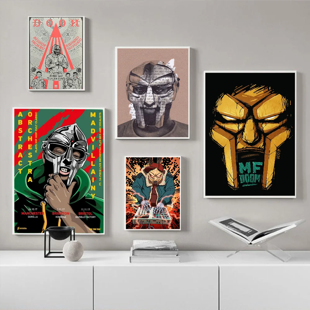 Madvillain MF Doom Madlib Movie Sticky Posters Whitepaper Sticker DIY Room Bar Cafe Wall Stickers