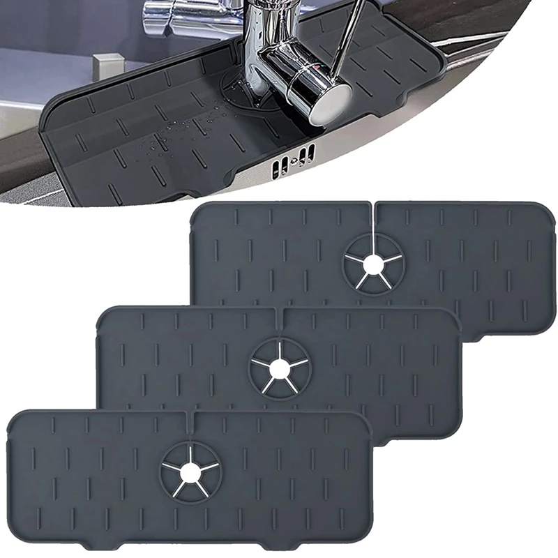 3 шт. силиконовый кран ручка для капель лоток-защита от брызг раковины и