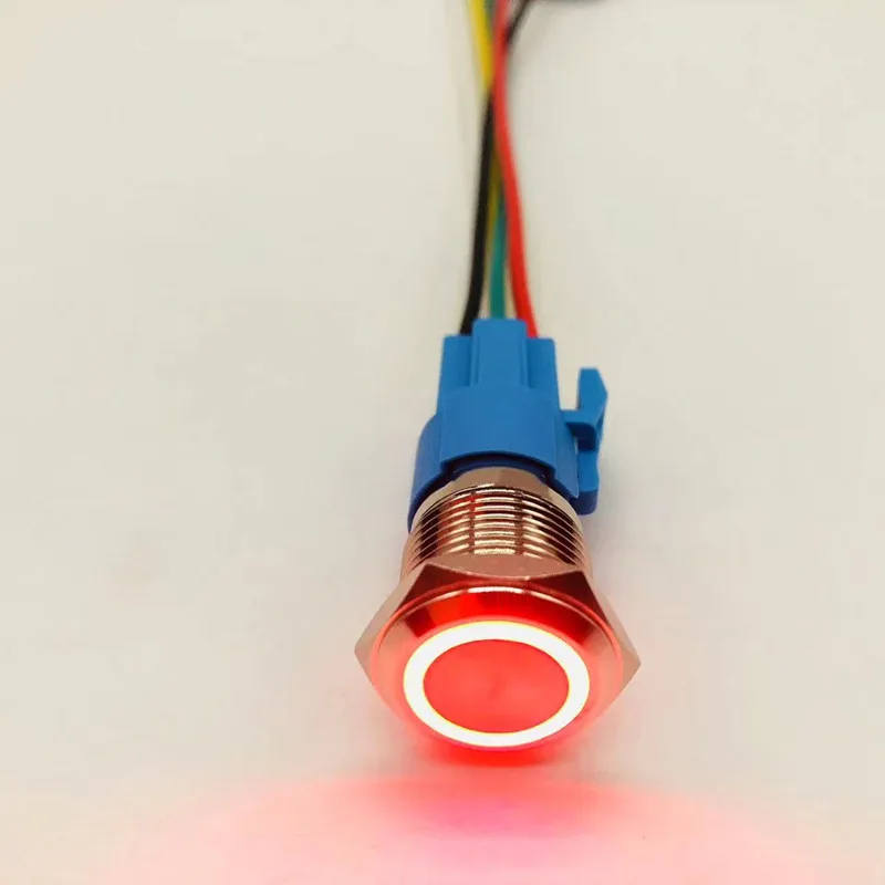 

Металлический кнопочный переключатель 12/16/19/22 мм красно-синий