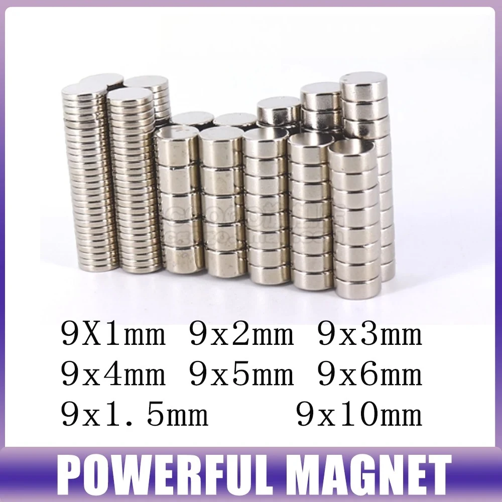 

Мощный круглый магнит 9x3 мм