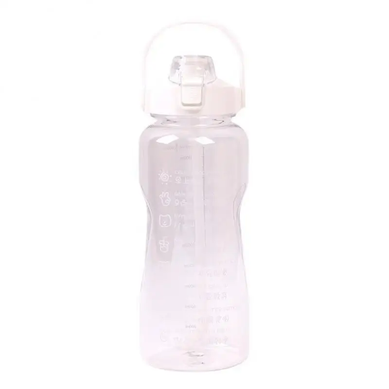 

2000ML Large Capacity Water Bottle With Straw Portable Sport Bottles Space Cup Camping Cycling Travel Plastic Juice Drinkware