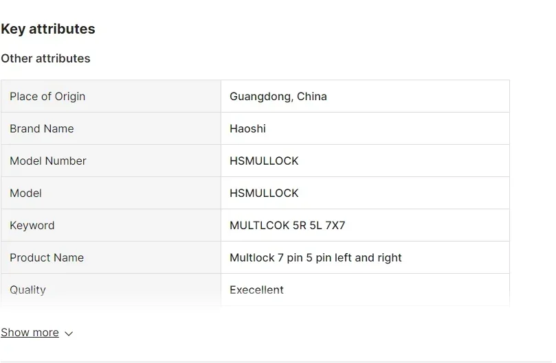 New Arrival HAOSHI MUL-7 Pins-R Pick and Decoder Lock Picking Tools 7*7