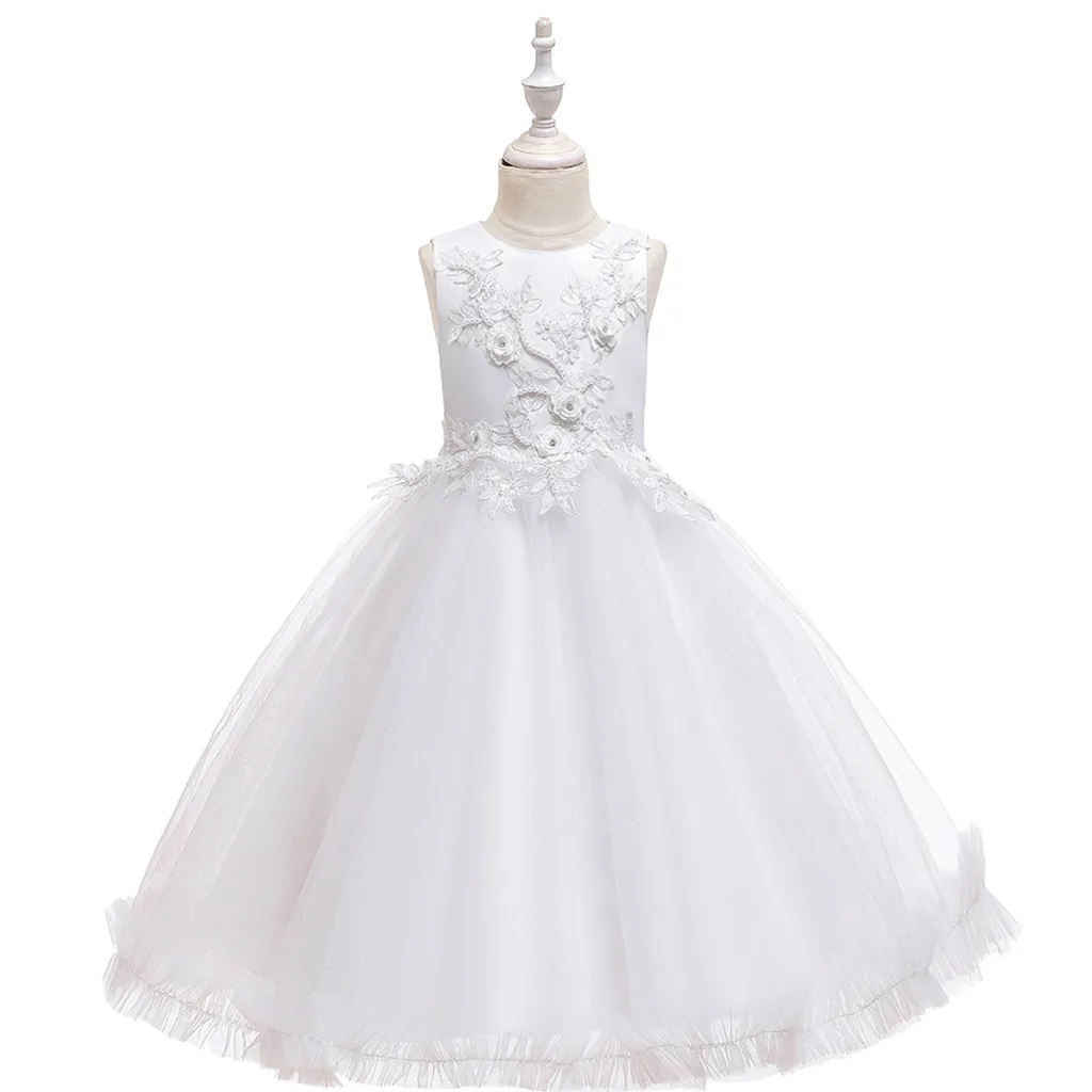 

Toddler Baby Girls Sleeveless Floral Dress Shoulder Strap Princess Clothes Girl Outfit