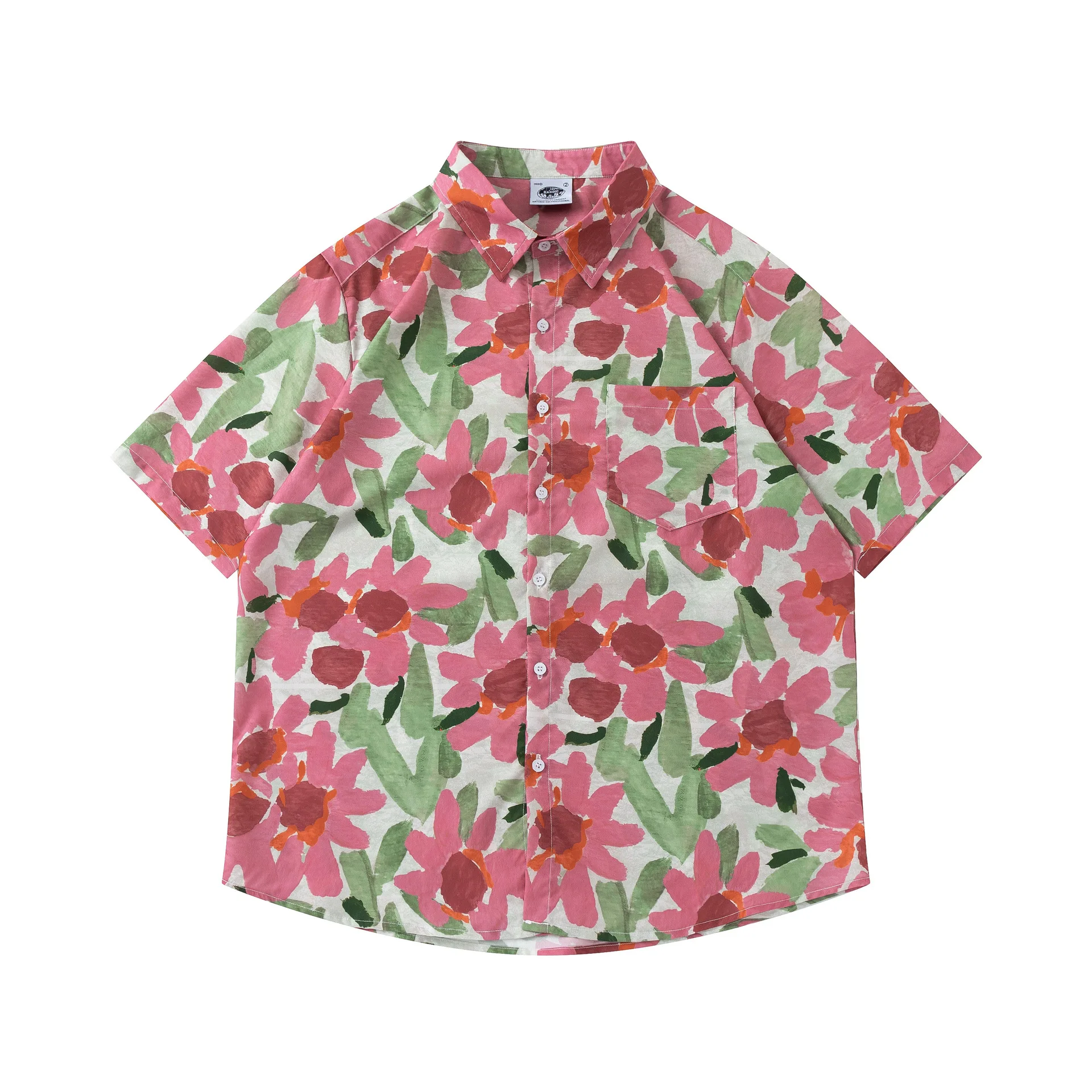 

Hawaiian Style National Fashion Men's Summer 2023 New Full Printed Couple Short Sleeve Shirt Men