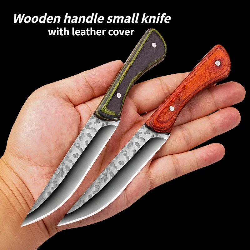 Новый кованый вручную искусственный маленький нож острый прямой высокой