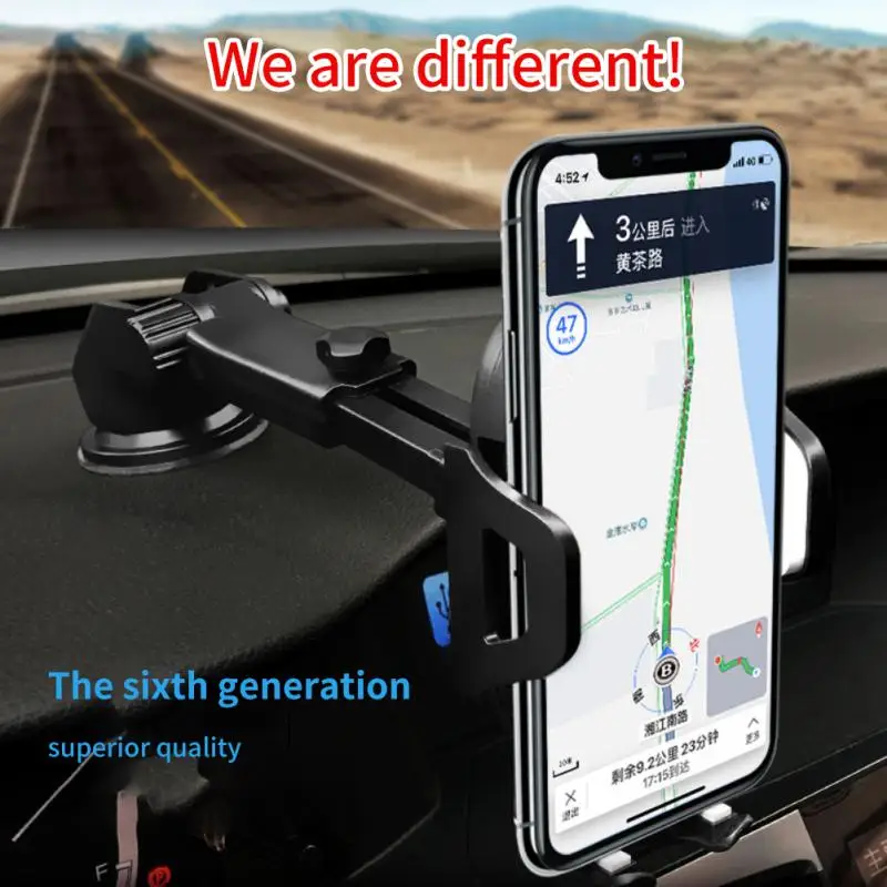 

Sucker Car Phone Holder Stand Gravity Dashboard Phone Holder Universial Mobile Phone Support For IPhone 13 12 Samsung Xiaomi