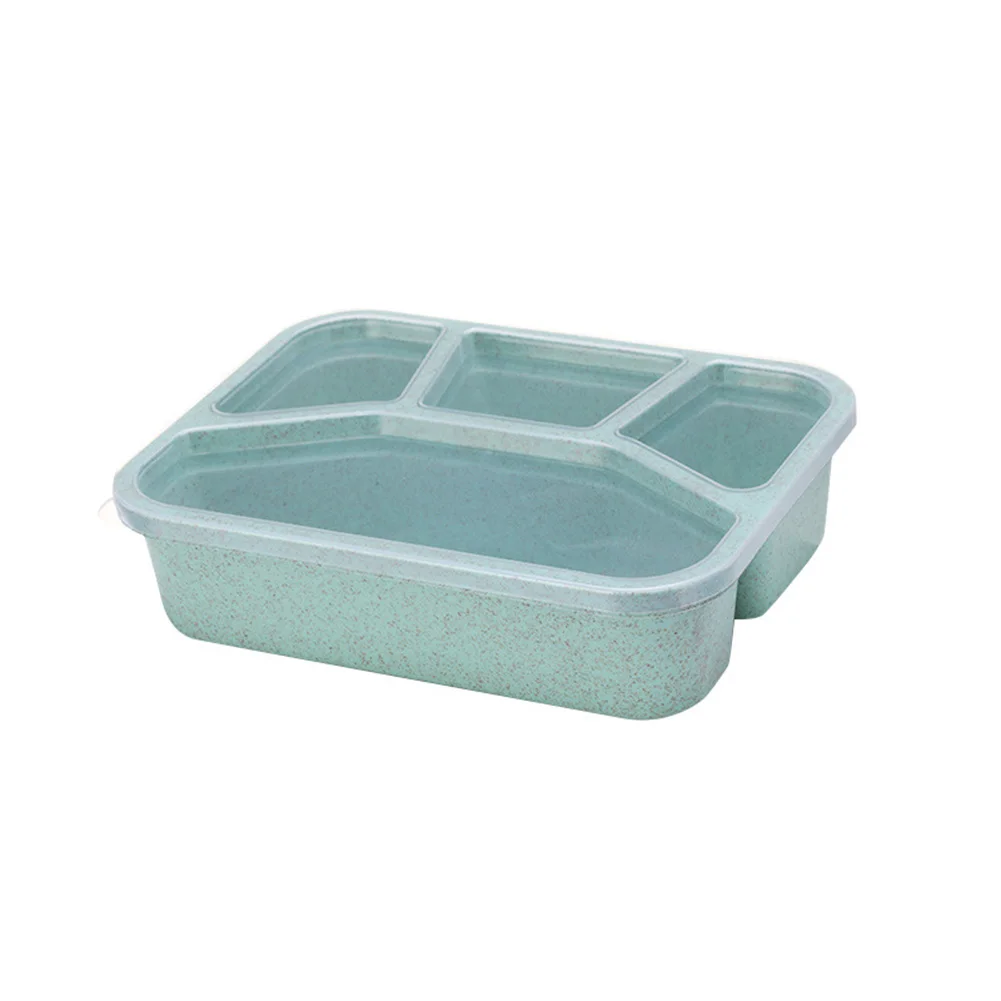 

With Lid Meal Box PP 1pc 21.5x16.2x5.5CM Four Compartment Good Sealing High Temperature Resistant High Quality