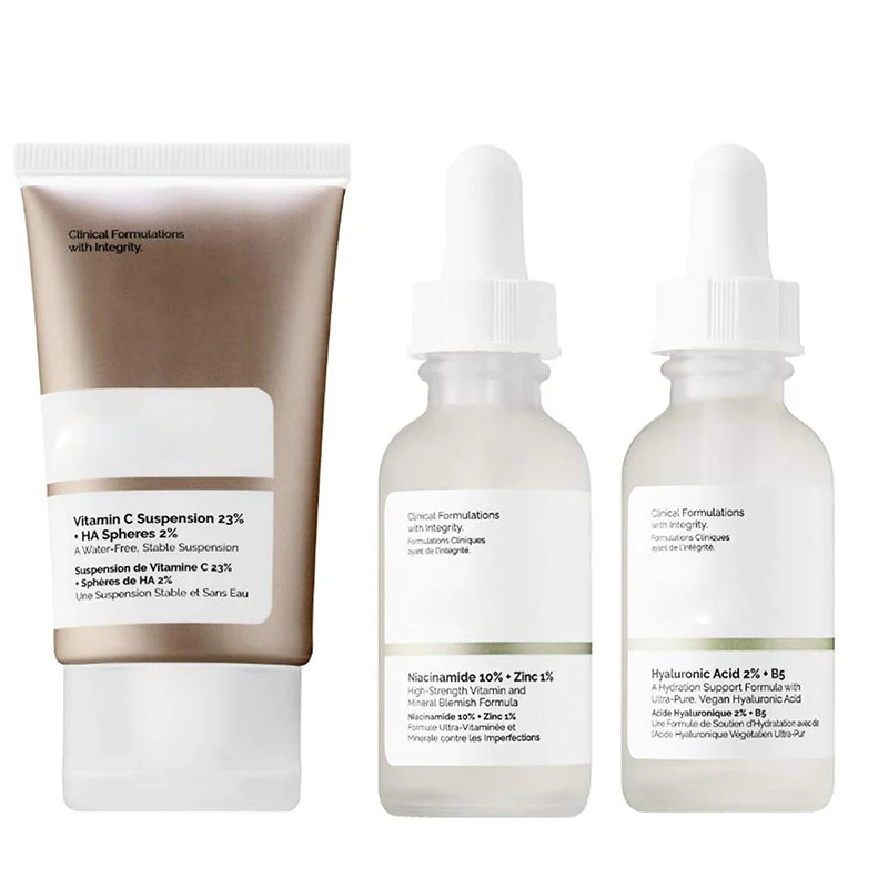 

3PCS Original Set Vitamin C 30% Hyaluronic Acid B5 and Nicotinamide Serum Brighten Moisturize and Reduce Skin Blemishes 30ml