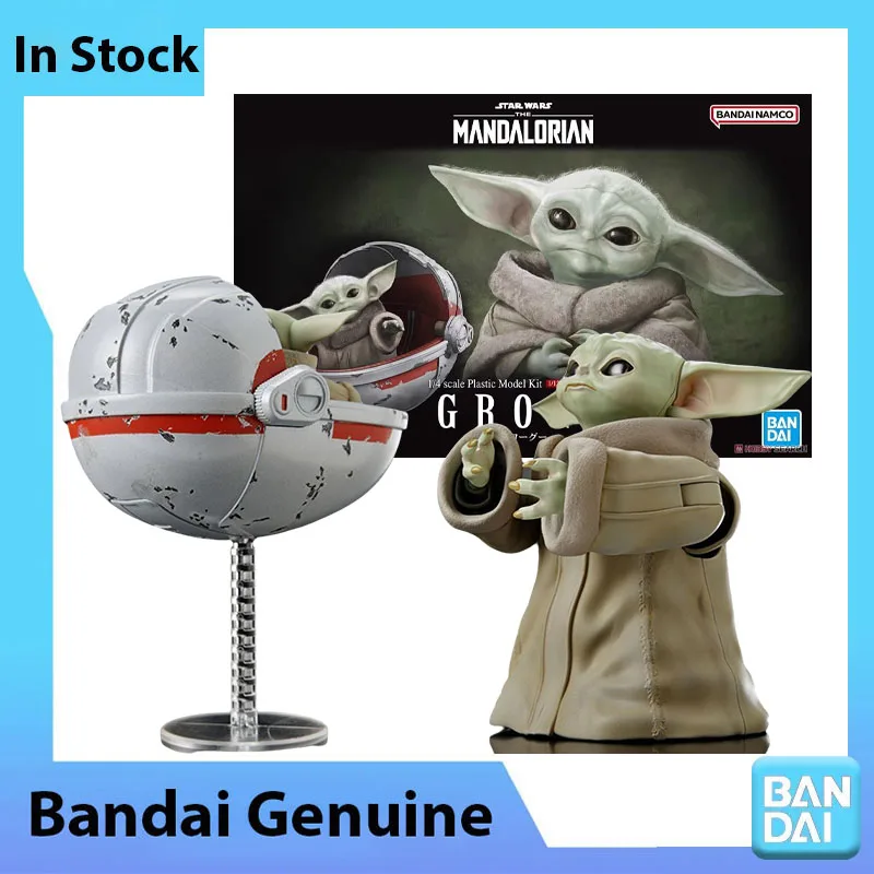 Фото В наличии: Оригинальный конструктор Bandai 100% Star Wars The Mandalorian, модель Грогу, аниме-фигурка, коллекционная сборная модель, игрушки, подарки №2