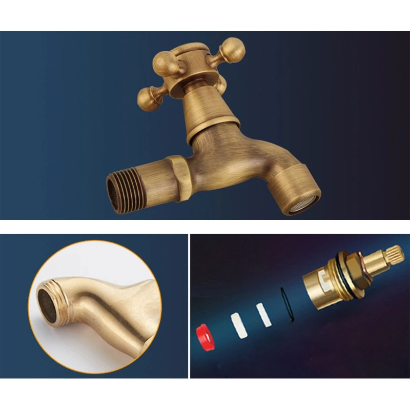

Wall Mount Bathroom Corner Washing Machine Faucet Bath Toilet Mop Pool Taps
