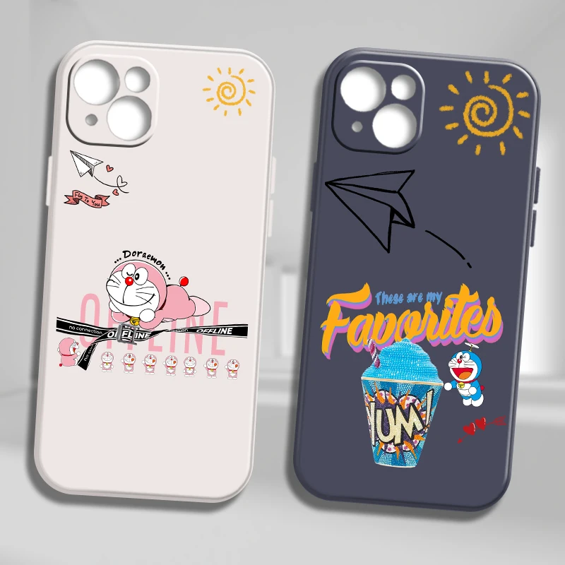 

Cute Doraemon Sun Plane Phone Case For iPhone 7 Plus Case 7 7P X Xr Xs 8 Plus SE 2020 6 6s 11 12 13 Max Pro Mini 26yl Soft
