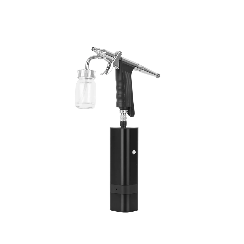 New Rechargeable Barber Airbrush Compressor Makeup Air Brush with Auto Start Stop Double Action Pen