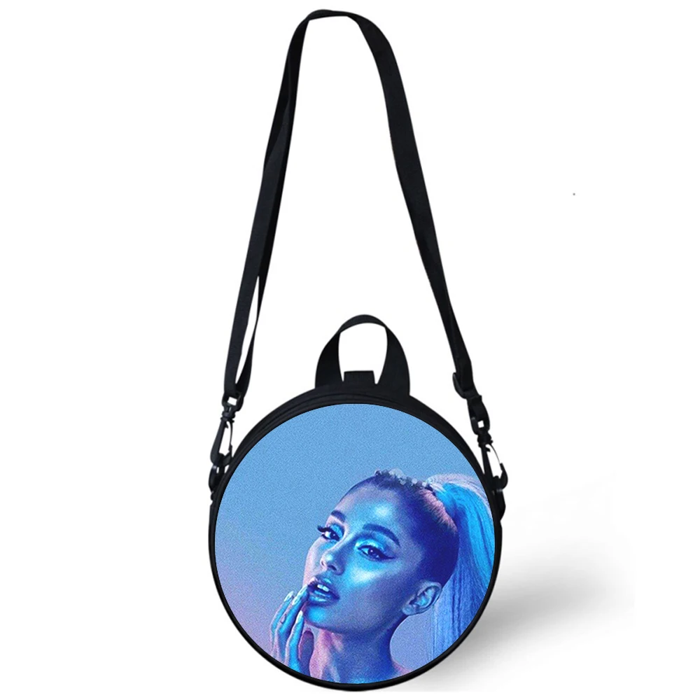 Ariana Grande AG Pop rock Child kindergarten Bag Print Crossbody Shoulder Bags For School Women Mini Round Bagpacks Rugtas Bag