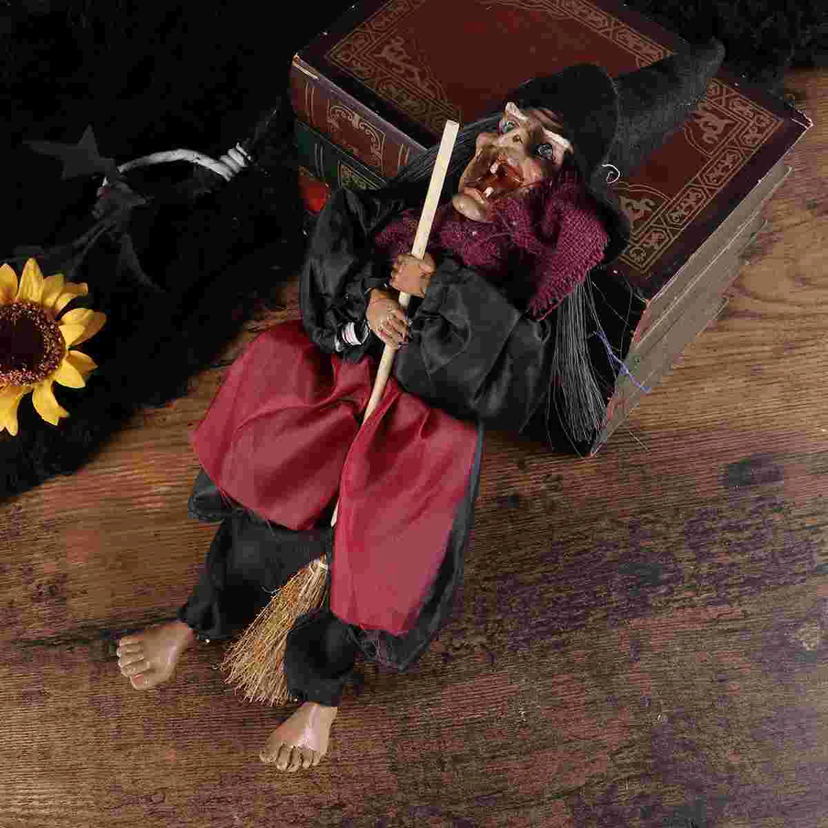 

1PC Flying Witch Hanging Witch Decor Witch Witch Decorations Broom Witch Hanging Witch