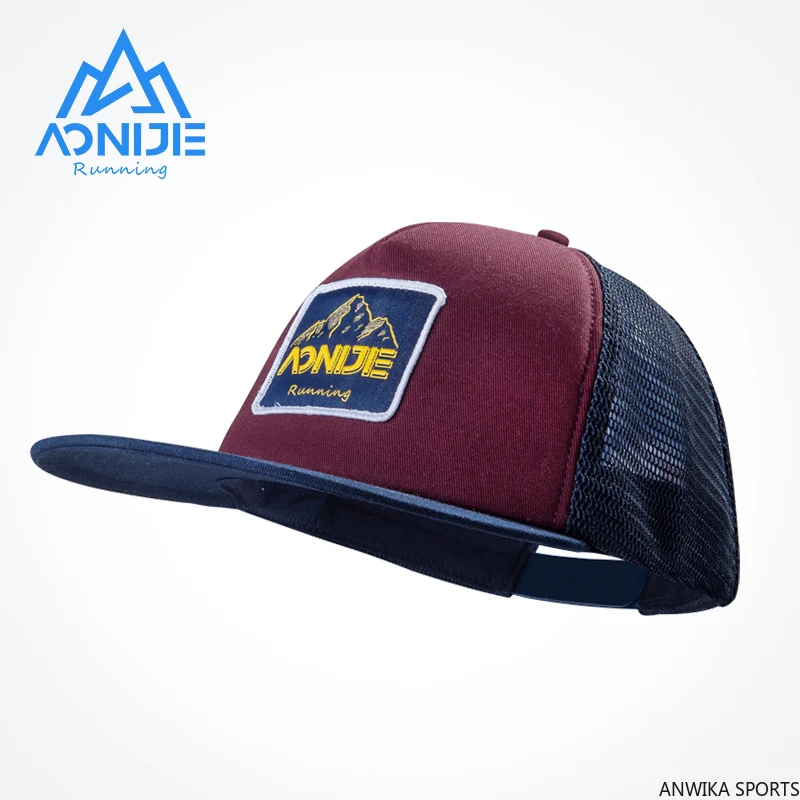 

AONIJIE E4605 Sports Adjustable Breathable Flat Eaves Sun Visor Snapback Cap Trucker Hat Mesh Back For Running Hiking Baseball