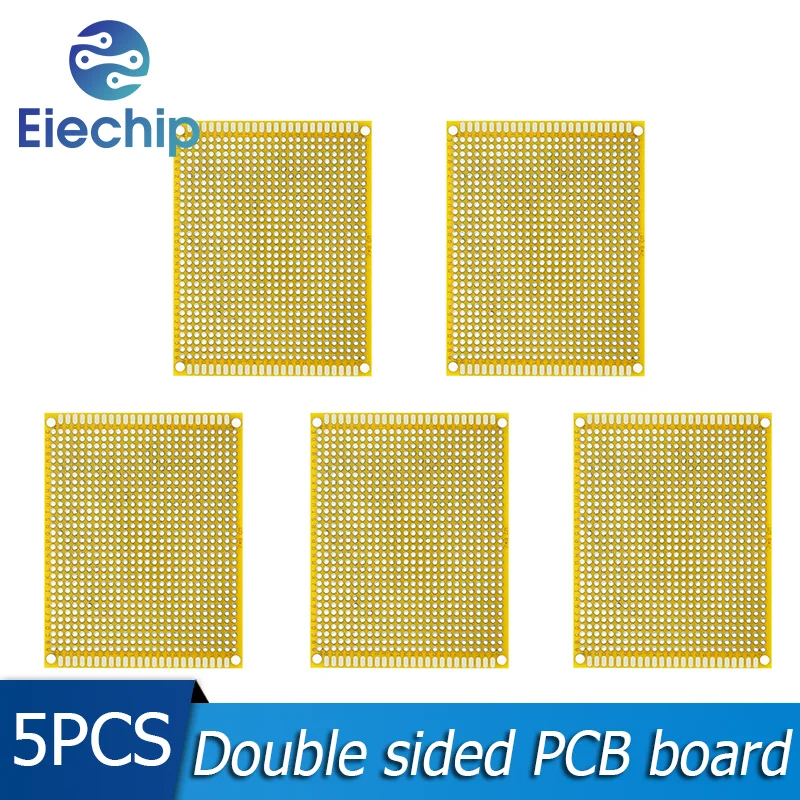 

5 шт./лот печатная плата 5*7 см PCB макетная плата желтая 5x7 см паяльная плата двухсторонняя Прототипная плата