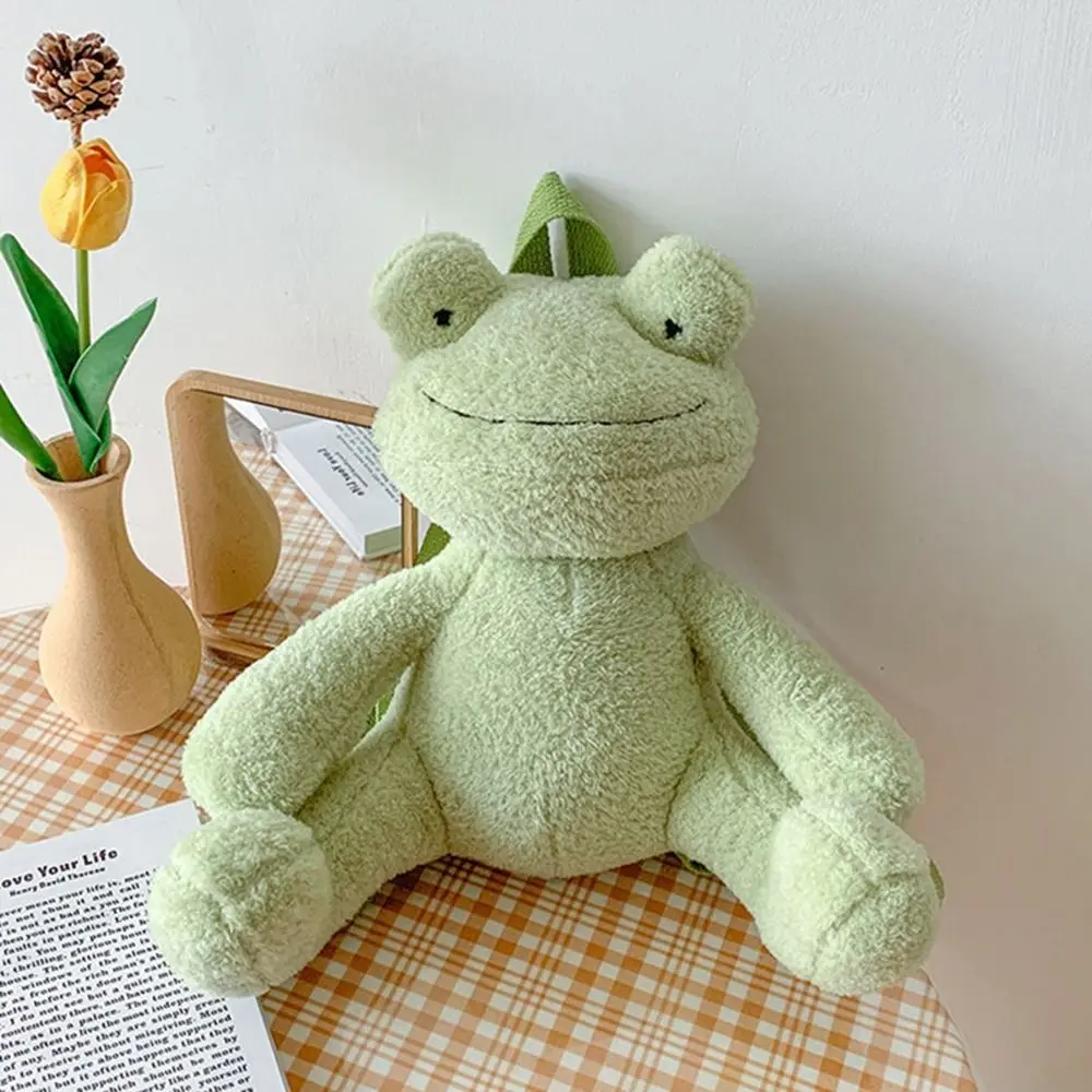 

Cartoon Plush Frog Backpack Birthday Gift Animal Plush Toy Doll Bag Shoulder Bag Student