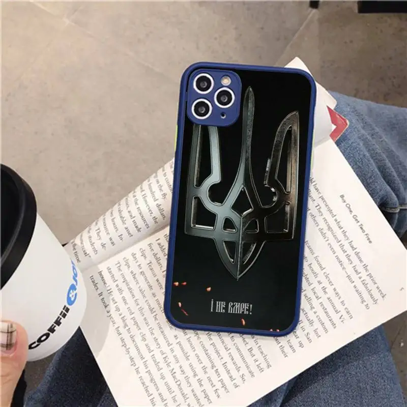 Ukraine Flag Phone Case for iPhone 14 11 12 13 Mini Pro Max 8 7 Plus X XR XS MAX Translucent Matte Cover