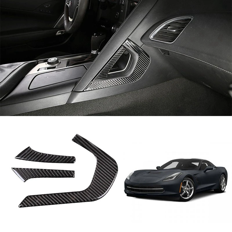 

Наклейка на панель автомобильного центрального подлокотника из углеродного волокна для Chevrolet Corvette C7 2014-2019