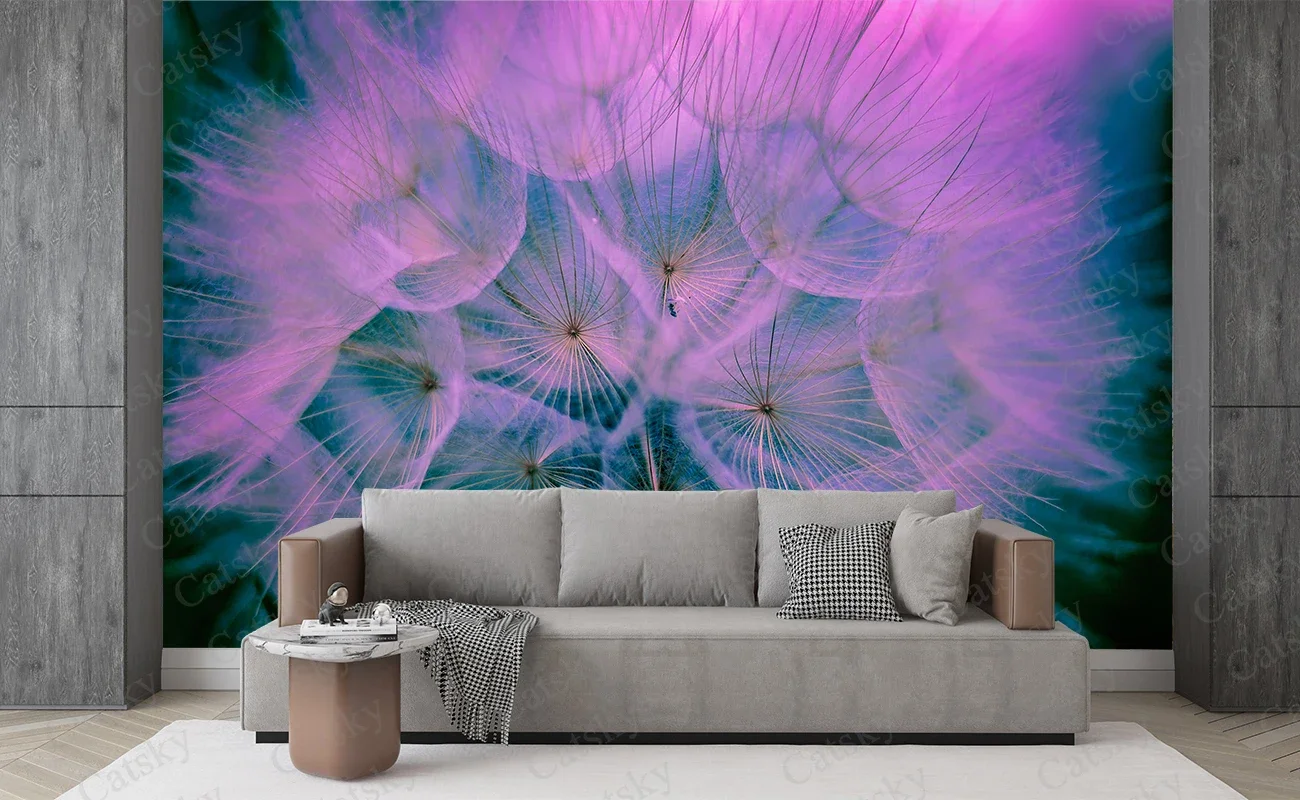 Одуванчик растительный принт бабочка настенные стикеры Дети Детская комната