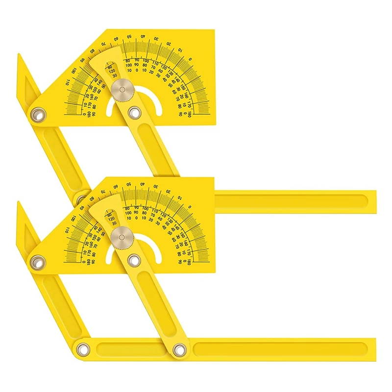 

2 Pcs Plastic Protractor And Angle Finder, Measure Arm Ruler Gauge Tool, Angle Woodworking Measuring Tool, 0° To 180°