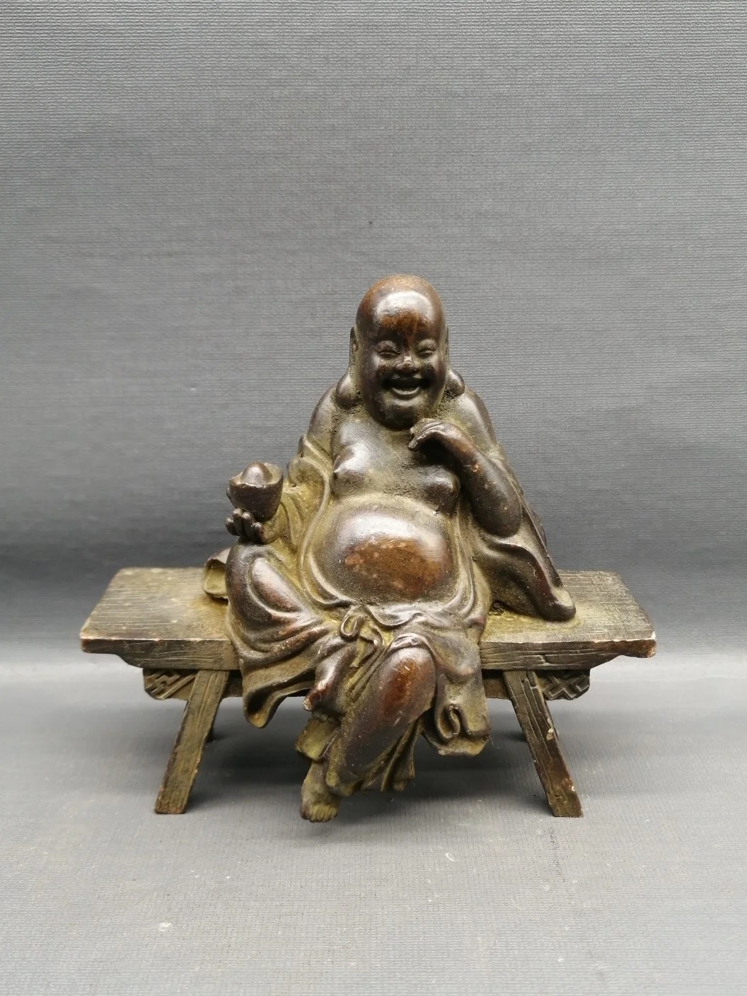 

Exquisite Copper Bench Maitreya Buddha Ornaments Home Craft Decoration Articles