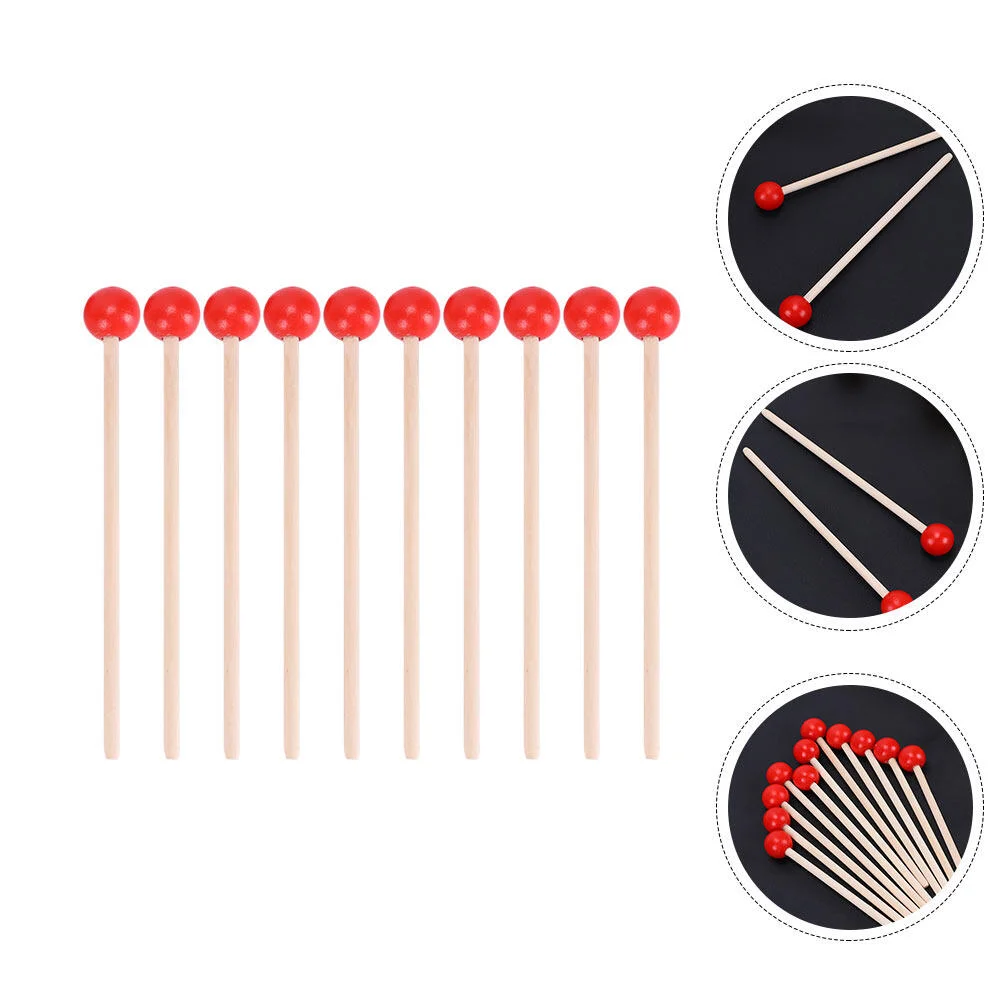 

15 Pcs Hammer Musics Wood Mallets Baby Toys Mini Hammers Percussion Instrument Parts Rubber Tool Child Puzzle