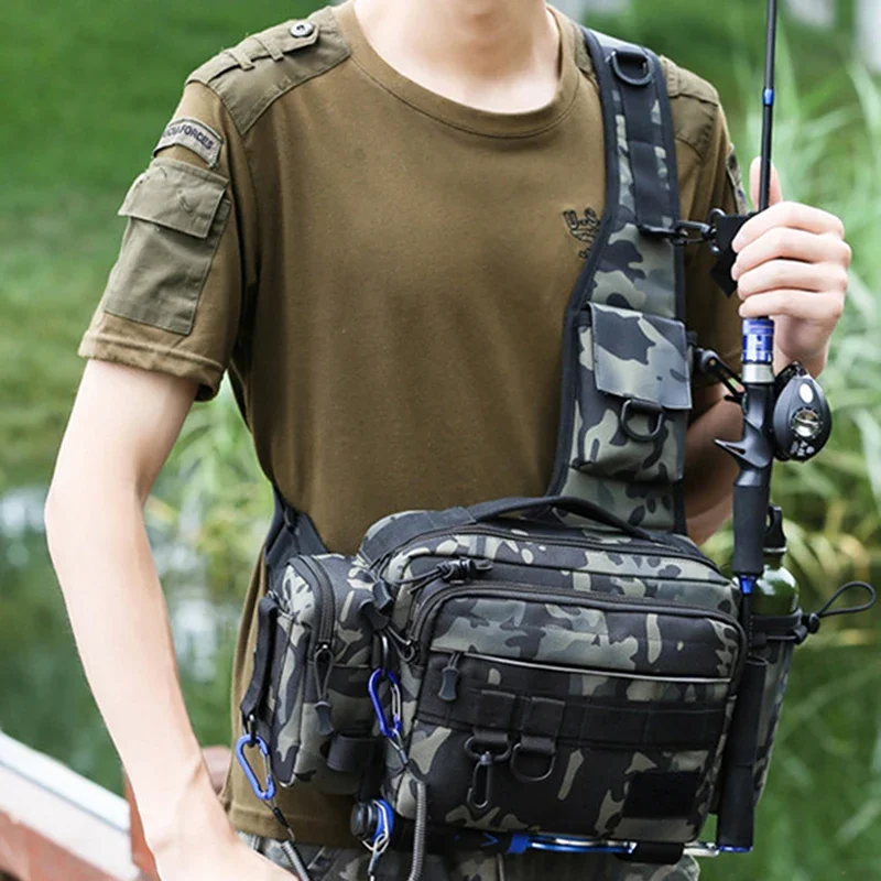 Рюкзак для рыбалки коробка хранения приманок сумка снаряжения забавная мужчин