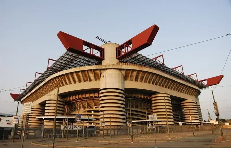 [Забавный] 193 шт./компл. Stadio Giuseppe Meazza RU соревнования футбольная игра Stadiums модель
