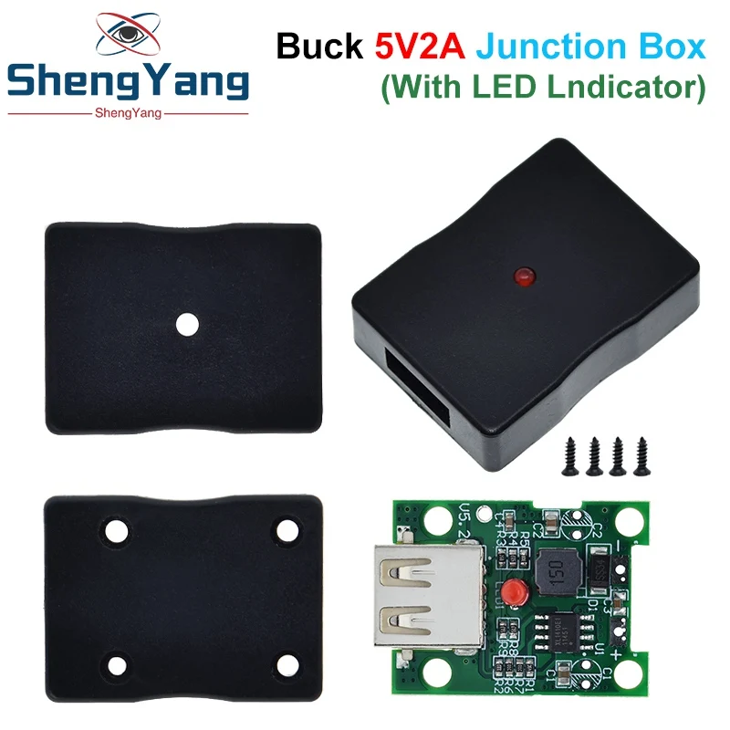 TZT 5V 2A Solar Panel Power Bank USB Charge Voltage Controller Regulator 6-20V To 5V Step Down Module With LED Indicator