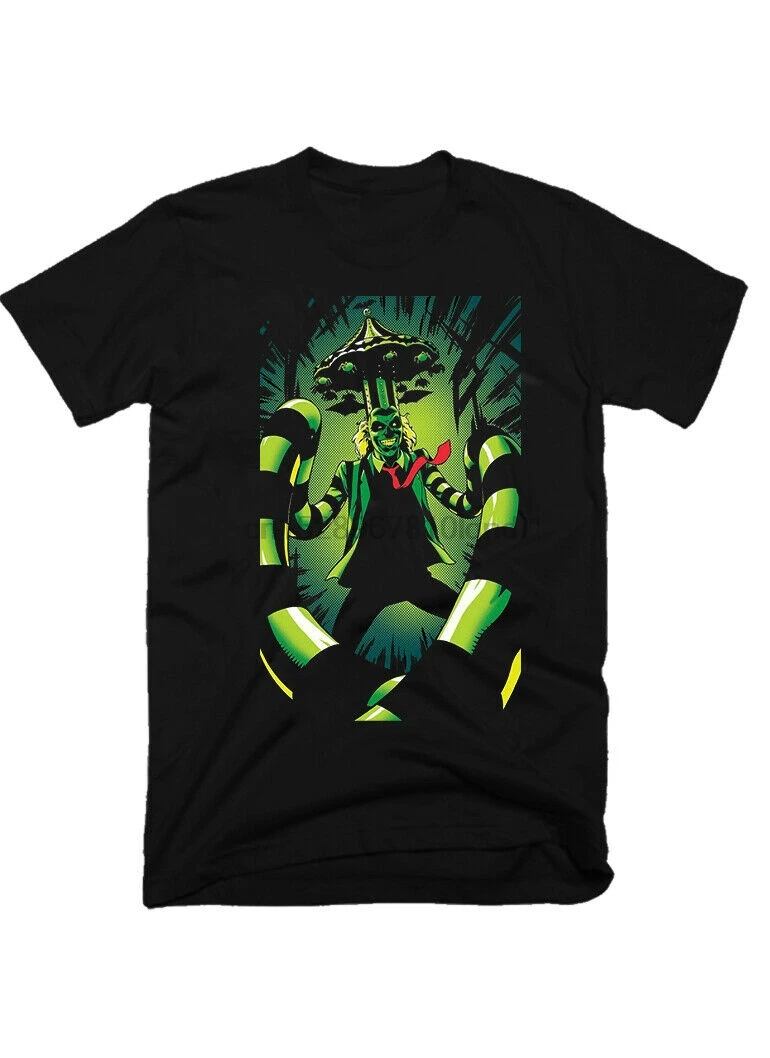 Beetlejuice 1988 Мужская футболка из 100 хлопка в стиле ужасов для старых фильмов Размеры S