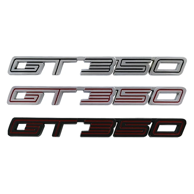 

3d Metal Car Letters GT350 GT 350 Logo Car Fender Side Emblem Badge Decal For Ford Mustang Shelby GT 350 Sticker Accessories